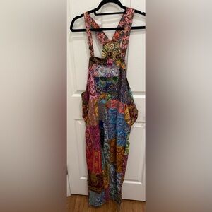 Boho Multicolor Patchwork Overalls